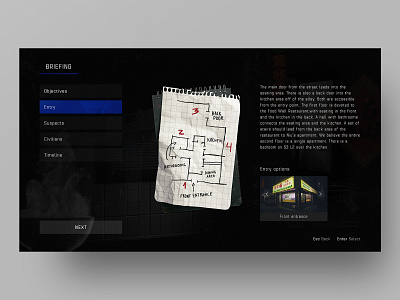 UI Concept - SWAT 4 - Briefing