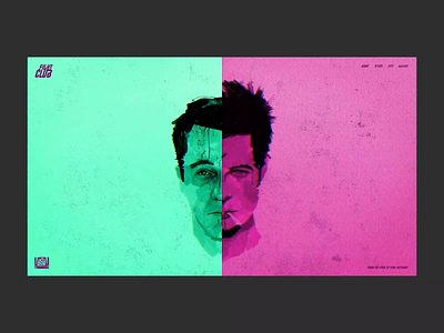 Fight Club (part 1/2) after effect after effects animation fight club illustration interaction interface landing page movie ui web web animation web design
