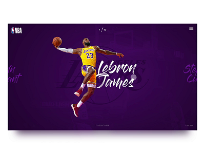 NBA concept website after effects animation basketball concept interaction design sports video web animation webdesign website