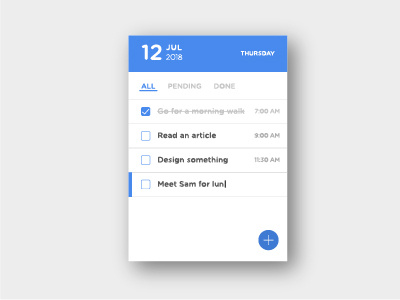 Todo List clean list minimal todo ui ux