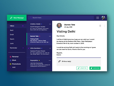Mail Client App by Himank Goel on Dribbble