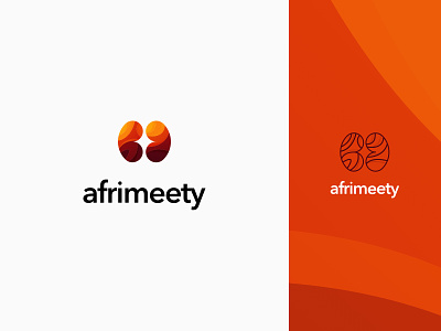 Afrimeety - Logo african branding design graphism illustration logo monogram vector web webdesign