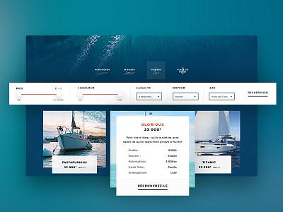 Sea & You Broker Web boat branding card design ecommerce marine web
