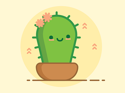 Baby Cactus cactus design flat illustration plant vector