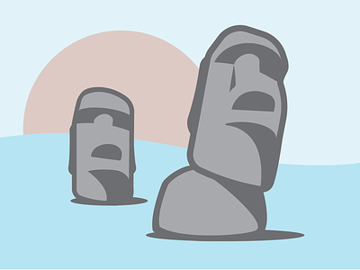 Easter Island design easter island flat illustration vector
