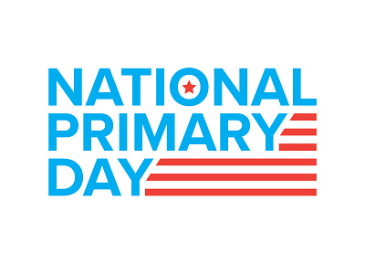 National Primary Day branding design flat national primary typography usa vector vote