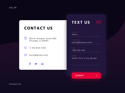 Daily UI Challenge Day #28