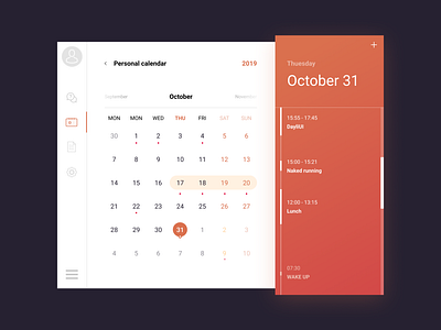 Daily UI Challenge Day #38 app calendar challenge dailyui dashboard day 38 design ui ux