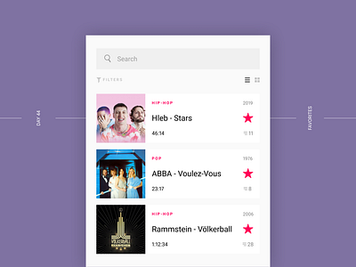 Daily UI Challenge Day #44 challenge dailyui day 44 design favorites mobile ui