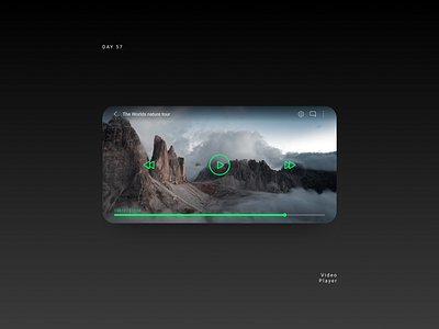 Daily UI Challenge Day #57 app challenge dailyui day 57 design figma mobile ui video player