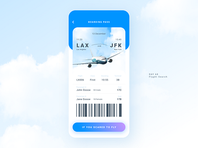 Daily UI Challenge Day #68 app challenge dailyui day 68 design figma flight search mobile ui ux
