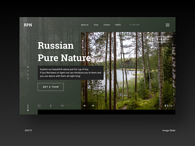 Daily UI Challenge Day #72 challenge dailyui day 72 image slider ui ux web design