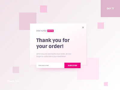 Daily UI Challenge Day #77 challenge dailyui day 77 figma thank you ui ux web design