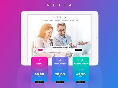 Netia web design home page