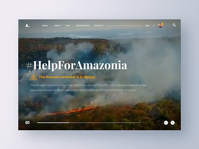 Help For Amazonia! - Design for Amazon amazon amazonia animation brazil design earth fire globalwarming help landingpage love news planet prayforamazon prayforamazonia rainforest savetheamazon uxui video webdesign