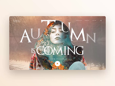 Autumn is Coming animation autumn design fake interaction design interface photoshop ui video website