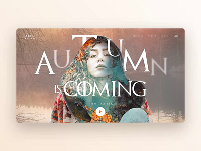 Autumn is Coming animation autumn design fake interaction design interface photoshop ui video website