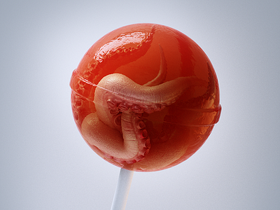 Tentacle Lollipop 3d cinema4d octane rendering sphere zbrush
