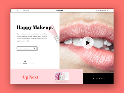 Glossier homepage attempt