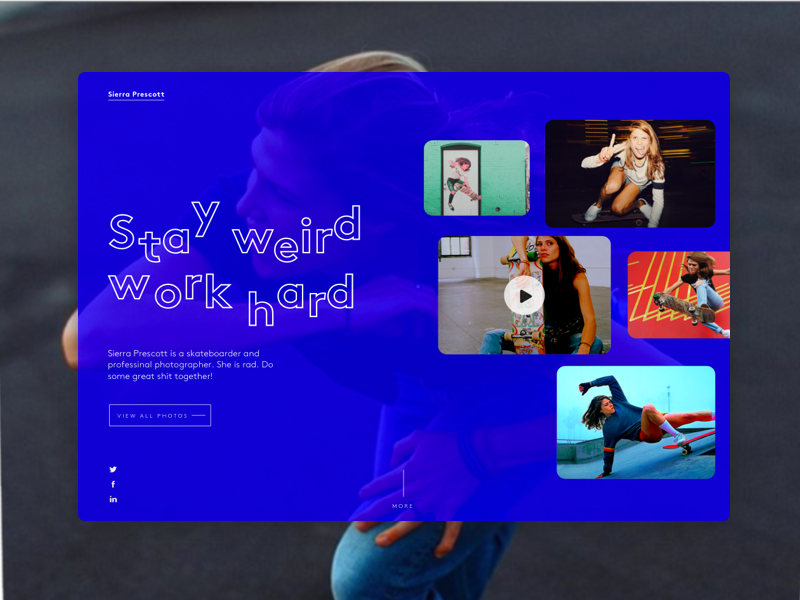 Stay Weird, Work Hard branding design web design digital ui ux website art direction