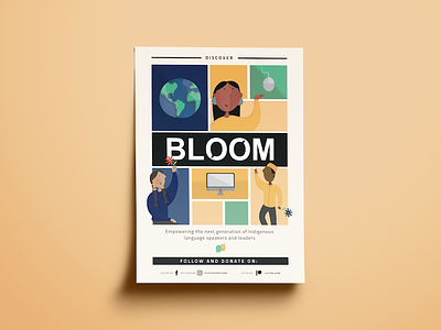 BLOOM Flyer bloom edu design edu tech flyer indigenous indigenous culture indigenous language language language learning language learning application poster