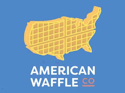 American Waffle Co adobe american company design graphic illustration illustrator logo typography waffle