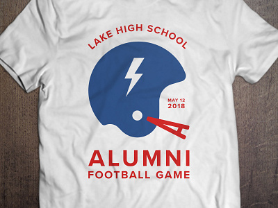 Lake HS Alumni Game adobe alumni design football graphic helmet illustration illustrator typography