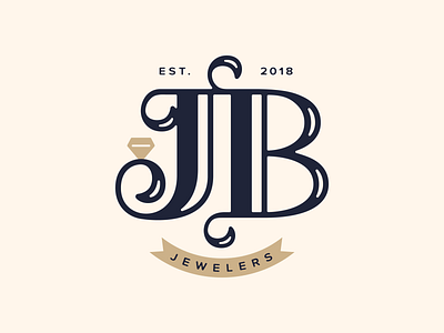 JB Jewelers b branding design diamond illustrator j jb jeweler jewelers logo ohio
