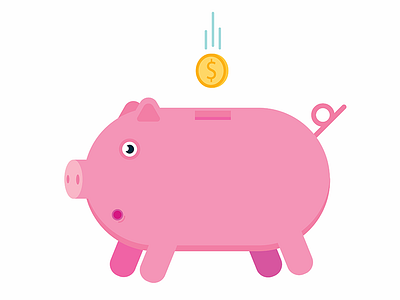 Money Pig bank cent coin holder money pig piggy pink