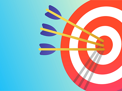 Red white target with arrows in the bullseye accuracy achievement aim archery arrow background bulls bullseye business center eye target