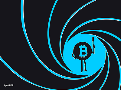Bit Coiny agent 007 barrel bit bitcoin bond coiny cryptocurrency gun james bond