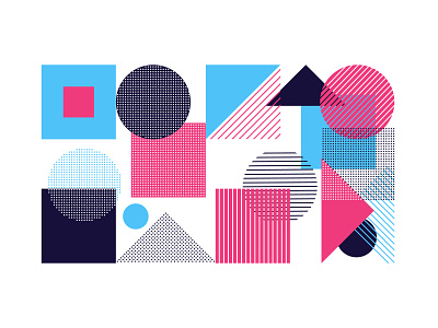 Abstract geometric shapes simple minimal background pattern by Konstantin  Mironov on Dribbble