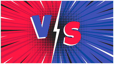 Vs Screen comics competition design fight flat halftone pop art screen vector versus vs