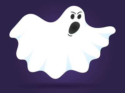 Cute ghost character flat style design vector illustration 31 book character creepy cute face fun ghost halloween october spooky