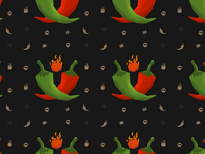 Chilie Seamless Pattern aesthetic chilies illustration seamless pattern southwest style