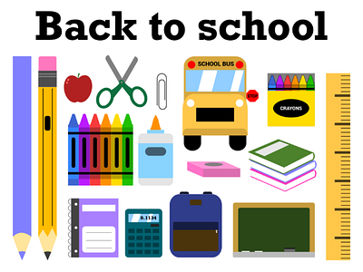 Back to School! - flat vector pack