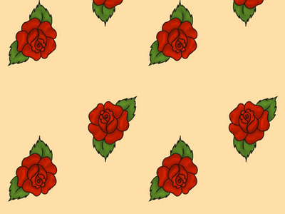 Rose's Are Red - seamless pattern digital painting floral floral pattern flowers graphic design illustration pattern pattern design roses seamlesspattern wallpaper