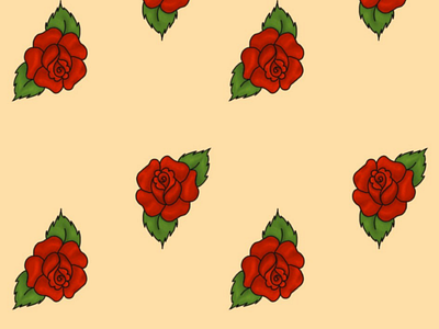 Rose's Are Red - seamless pattern