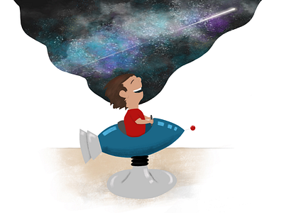 Rocket Man - Little Dreamers art cartoon children creativity graphic design illustration imagination space space ship