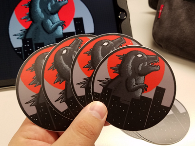 Custom Godzilla Classic (4) Sticker By Cm-arts - Artistshot