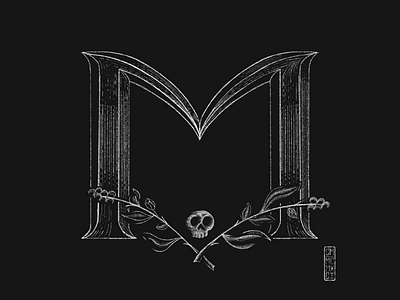 Monogram M design graphic design illustration letters m monogram skull typography