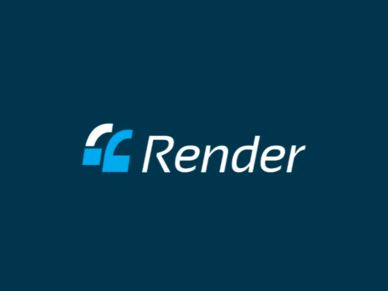 Animated Render Logo animated svg animation logo motion design