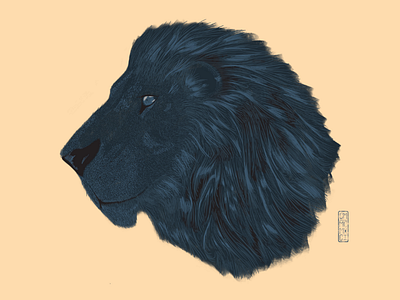 Lion Portrait Illustration animal illustration lion nature wildlife