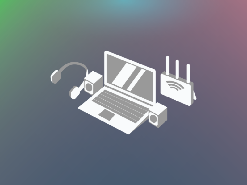 Orthographic Technology Setup project equipment. tech setup technology illustration design