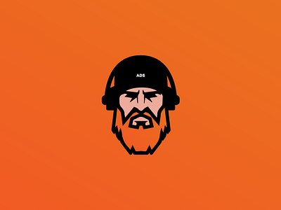 Ads Ident beard character design identity illustration logo