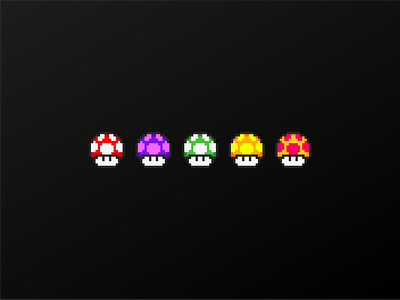 8 Bit Mushroom Emotes emotes mario mushroom pixel pixels twitch