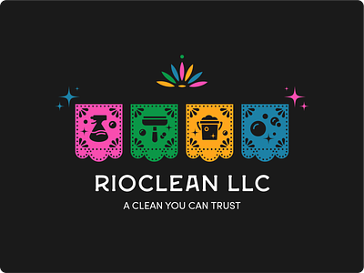 RioClean banner branding clean cleaning logo mexican mexico