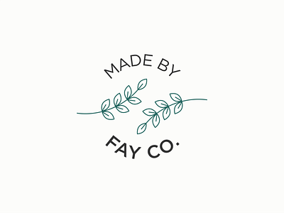 Made by Fay Co. branding circle logo plant