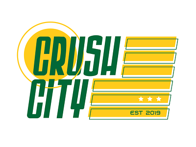 Crush City branding flag logo texas