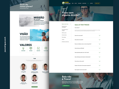 Tem Troco - About and FAQ about design interface interface design layout page layout pages redesign ui web webdesign xd